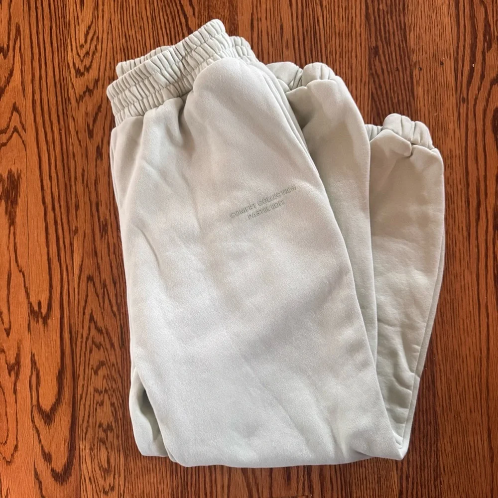 Cmfrt Collection Pastel Edit Mint Green Sweatpants Size Large NWOT Men Women - Picture 5 of 9